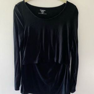 3 long-sleeve no-show nursing shirts